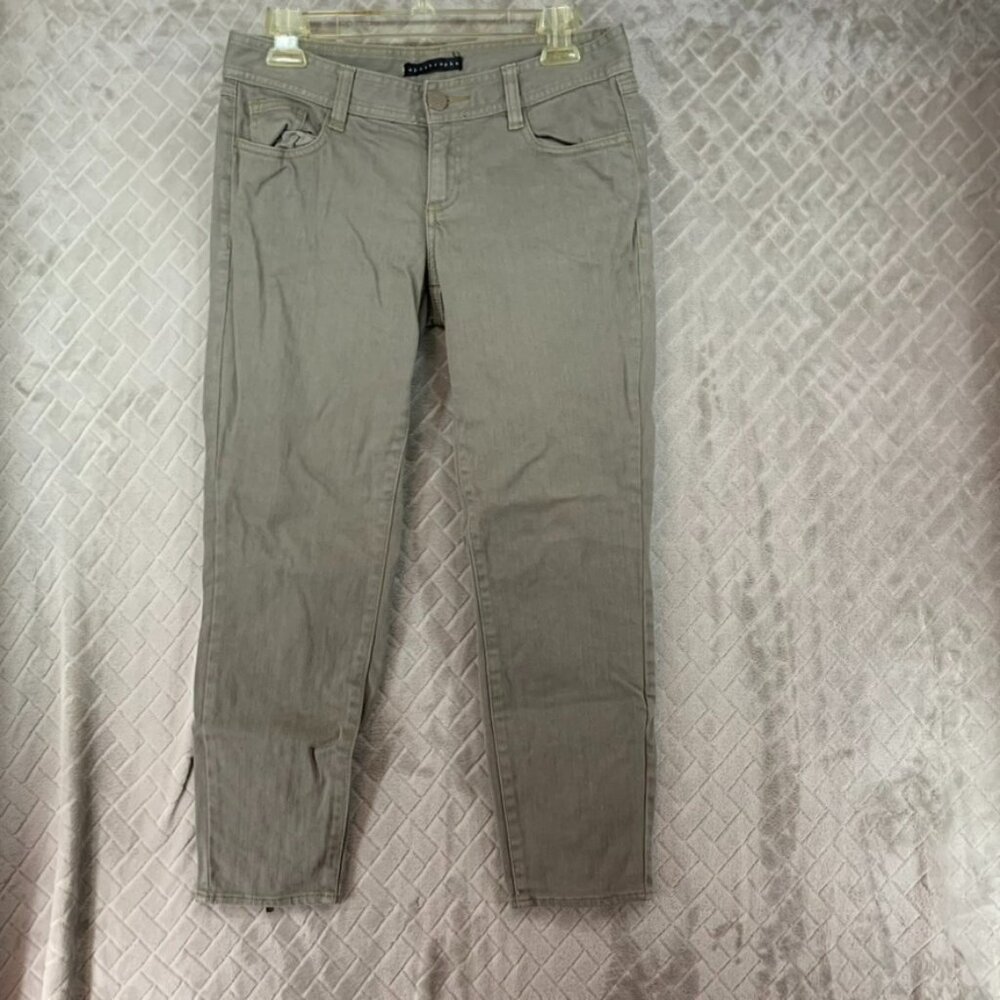 Apostrophe Womans 4 Denim Jeans Gray Skinny Ankle Zipper Low Rise Stretch